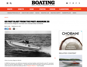Boating Magazine Features Magnum Marine Go–Fast Blast From The Past